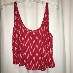 Kimchi Blue red print sleeveless crop top